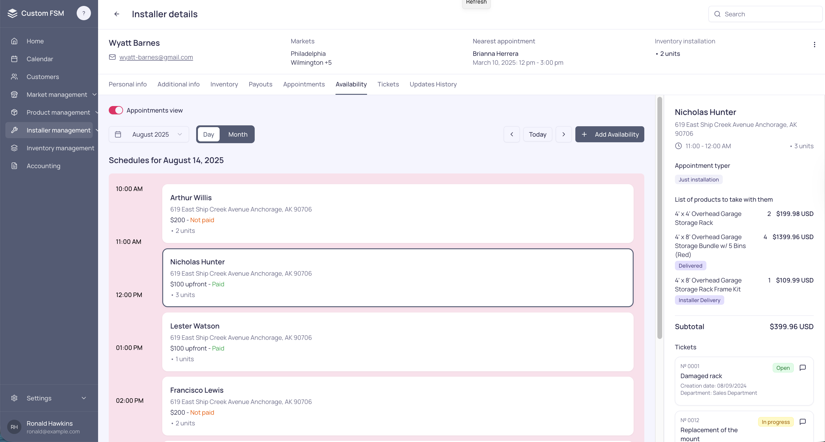 Smart scheduling and dispatch