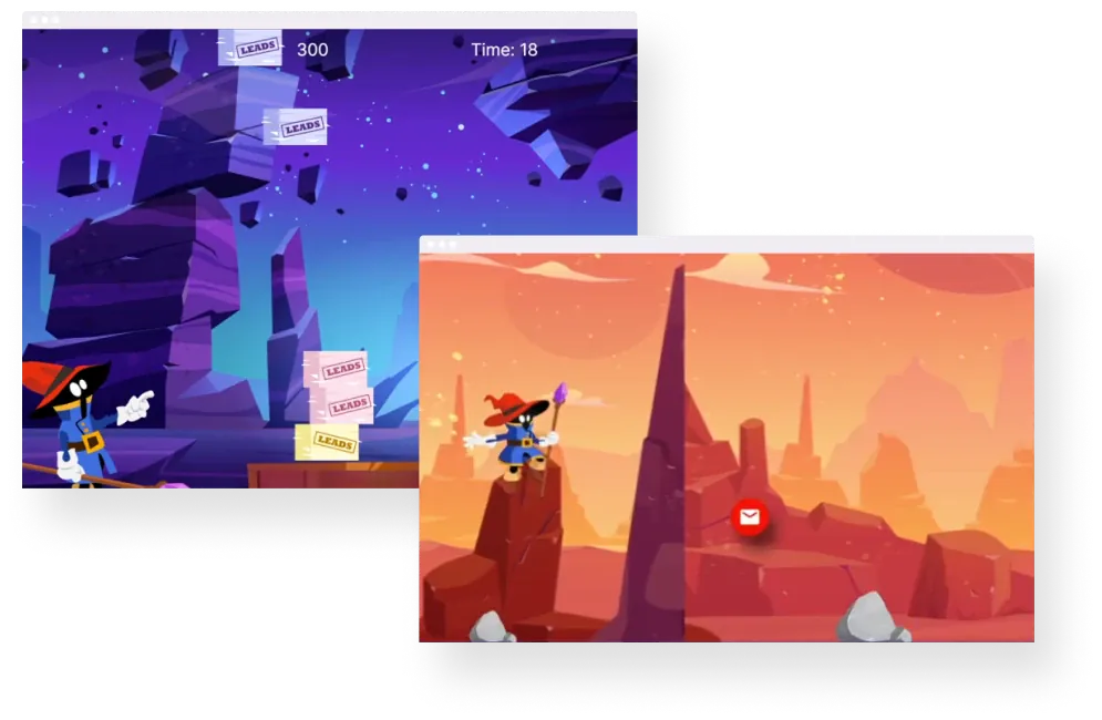 Collection of Adact marketing game types and templates