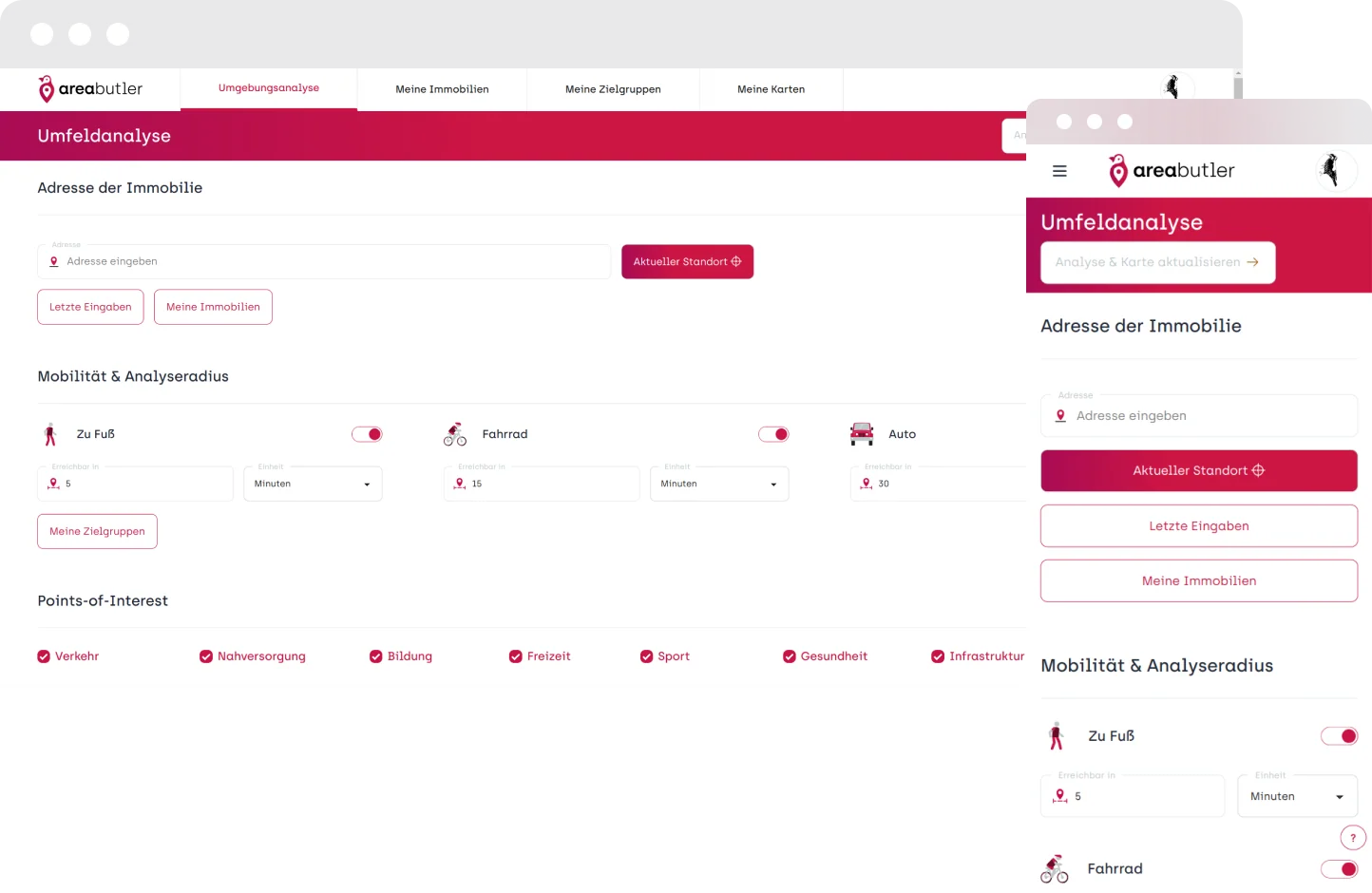 AreaButler SaaS product dashboard on laptop and mobile