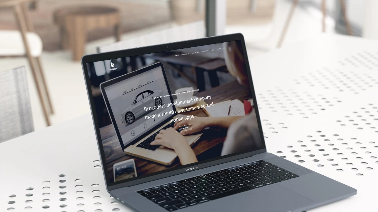Brocoders website redesign mockup showcasing homepage design
