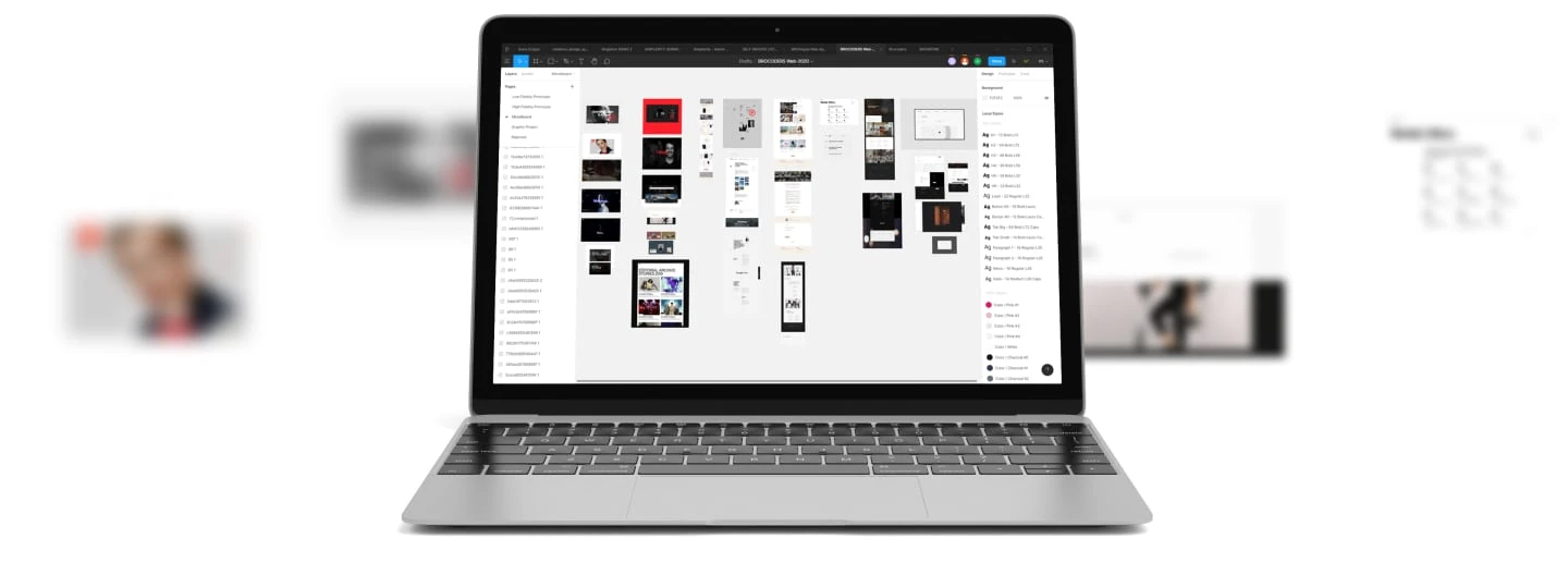 Brocoders website moodboard displaying design inspirations