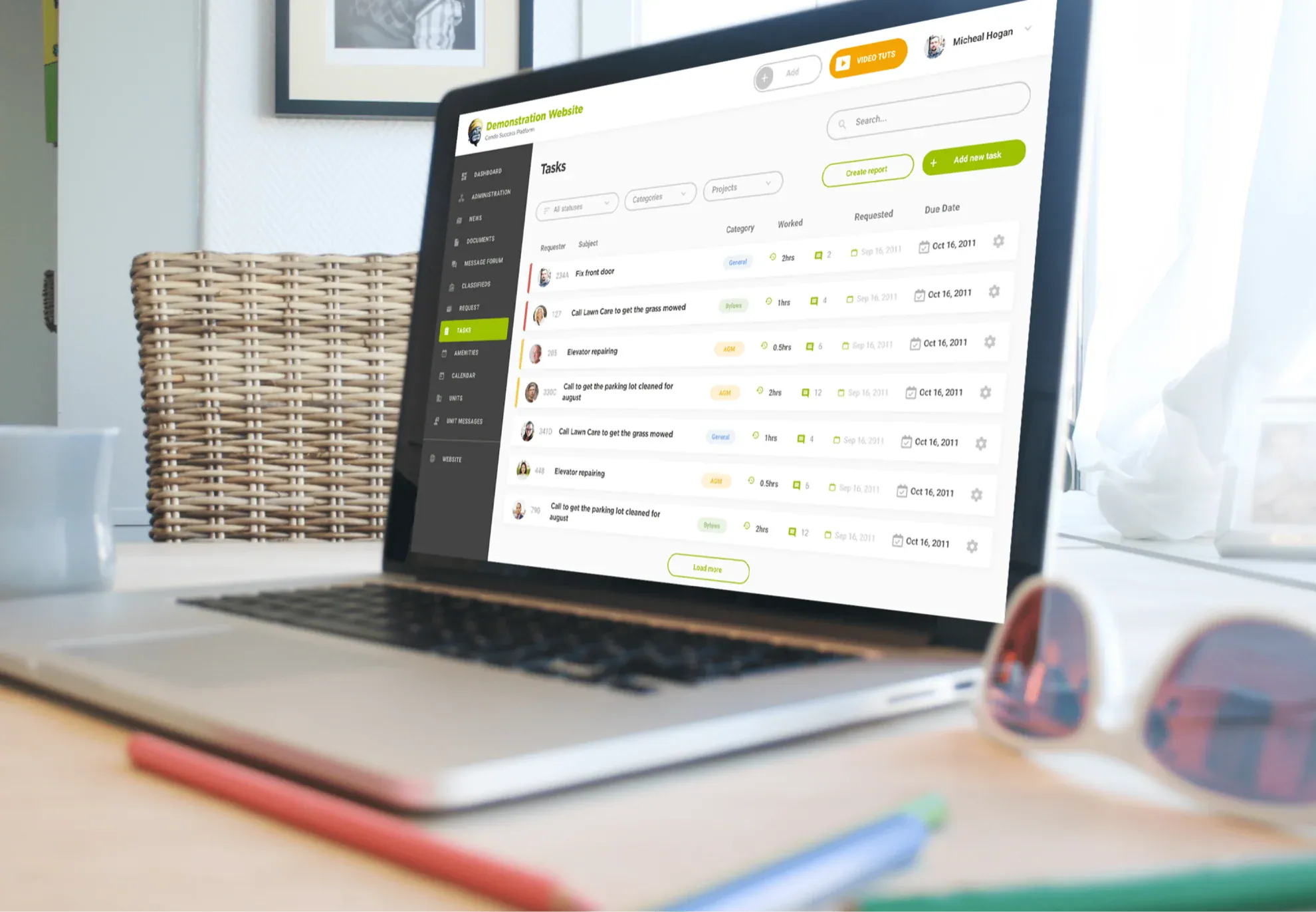 CondoGenie condominium management platform dashboard