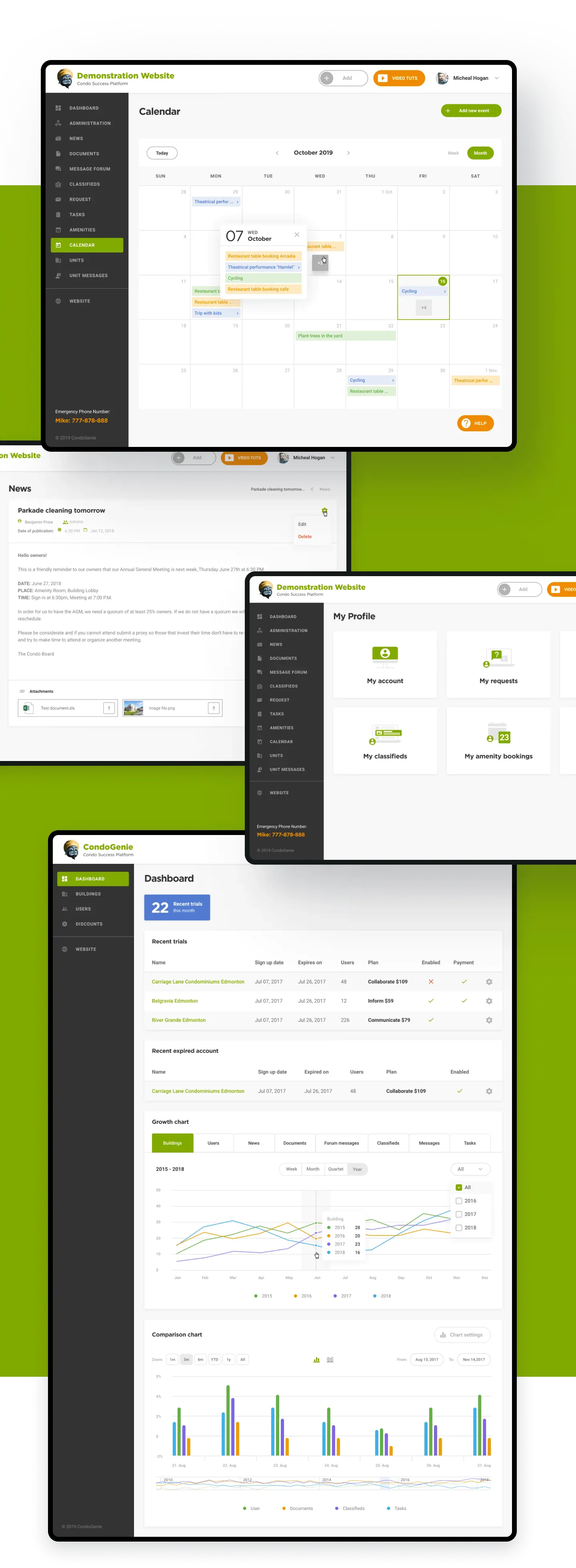 CondoGenie subscription billing and payment integrations