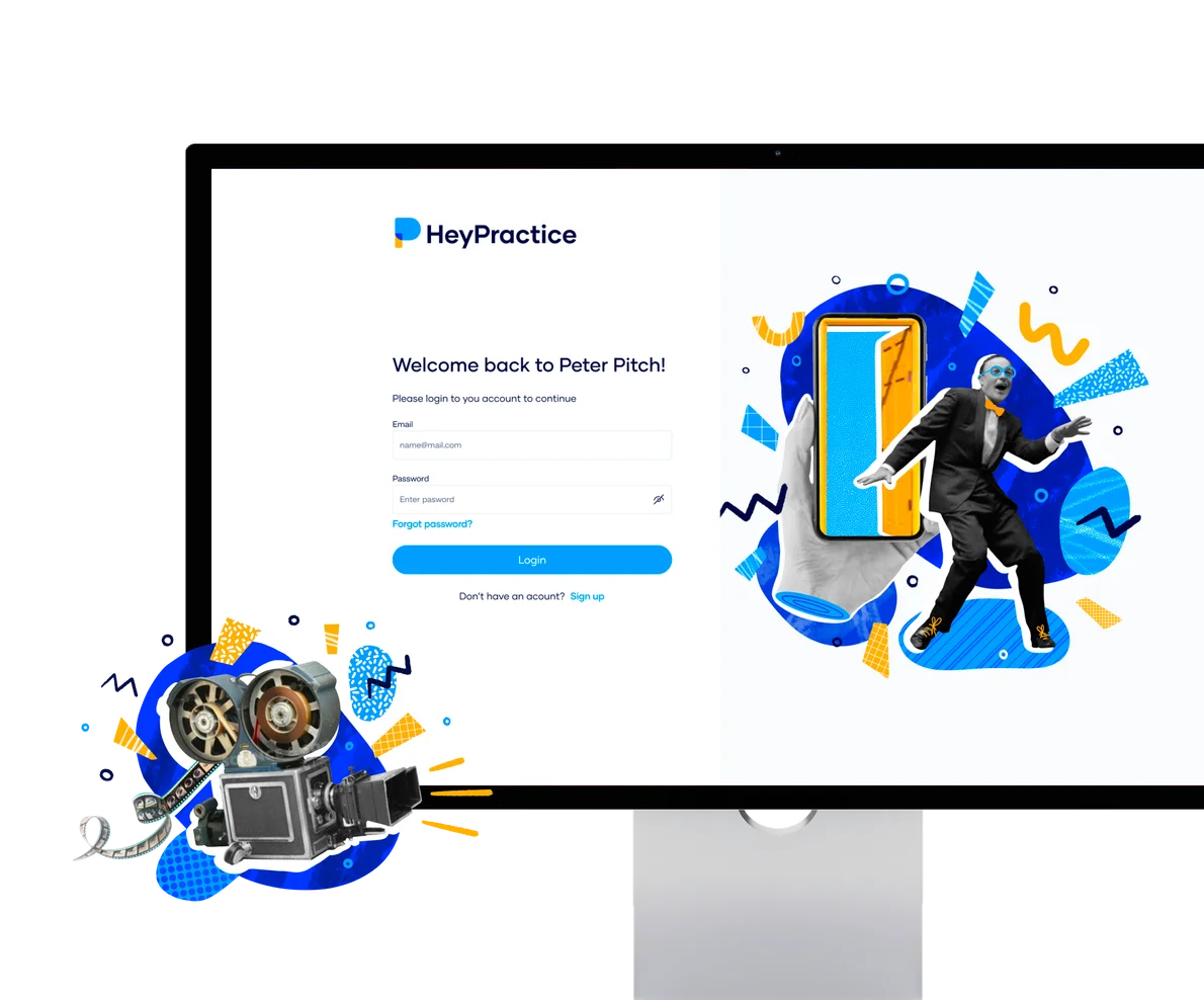 PC monitor showing welcome back page of AI-based interactive learning platform