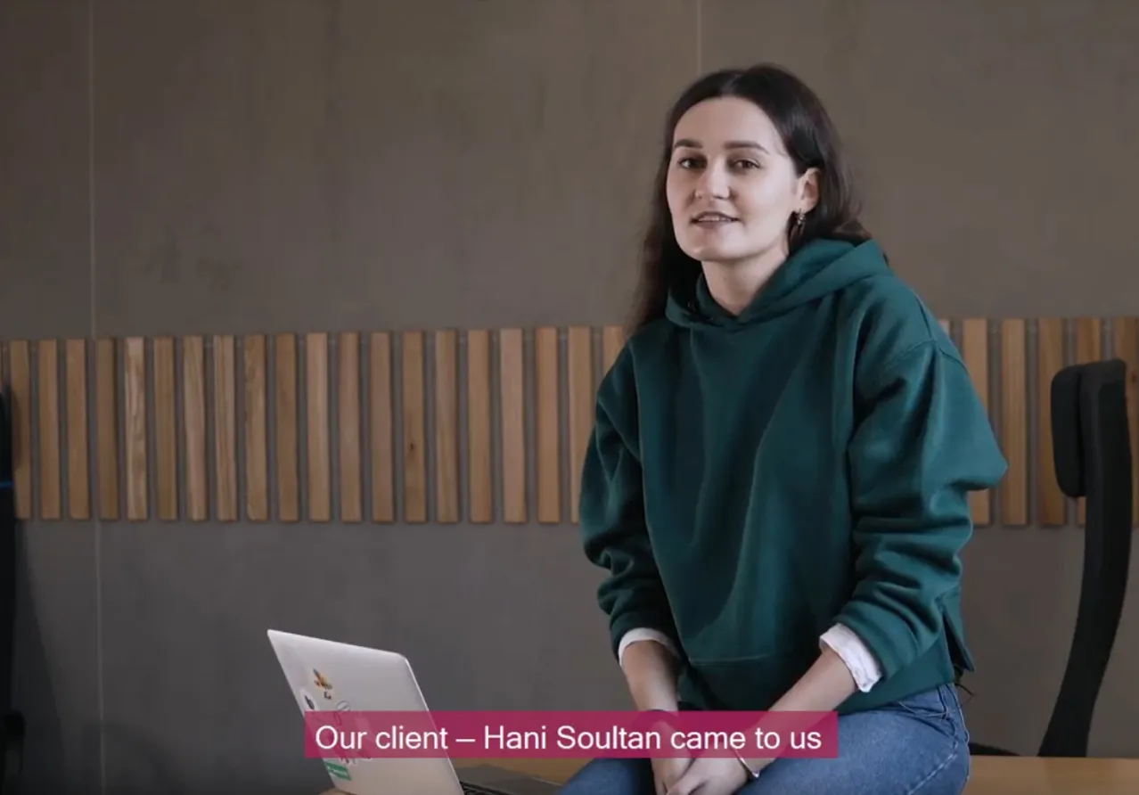 Video recording featuring Valeriia Marchenko, the project manager