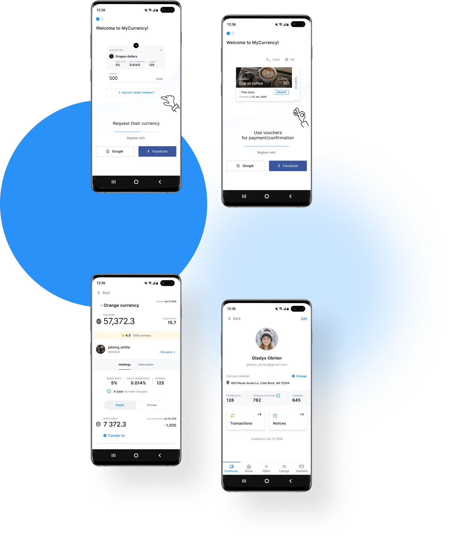 Free iPhone representing points exchange platform interface