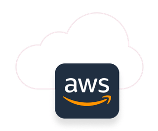 Image showing white cloud figure with AWS logo