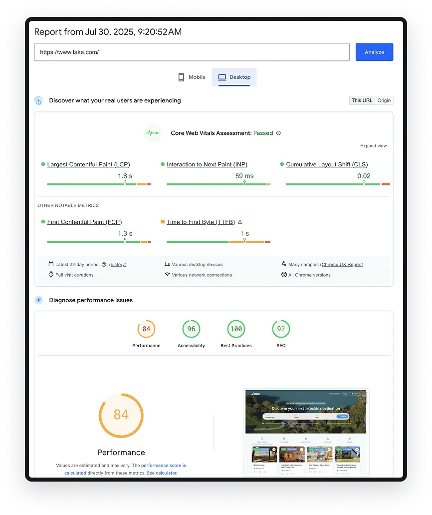 Optimization report