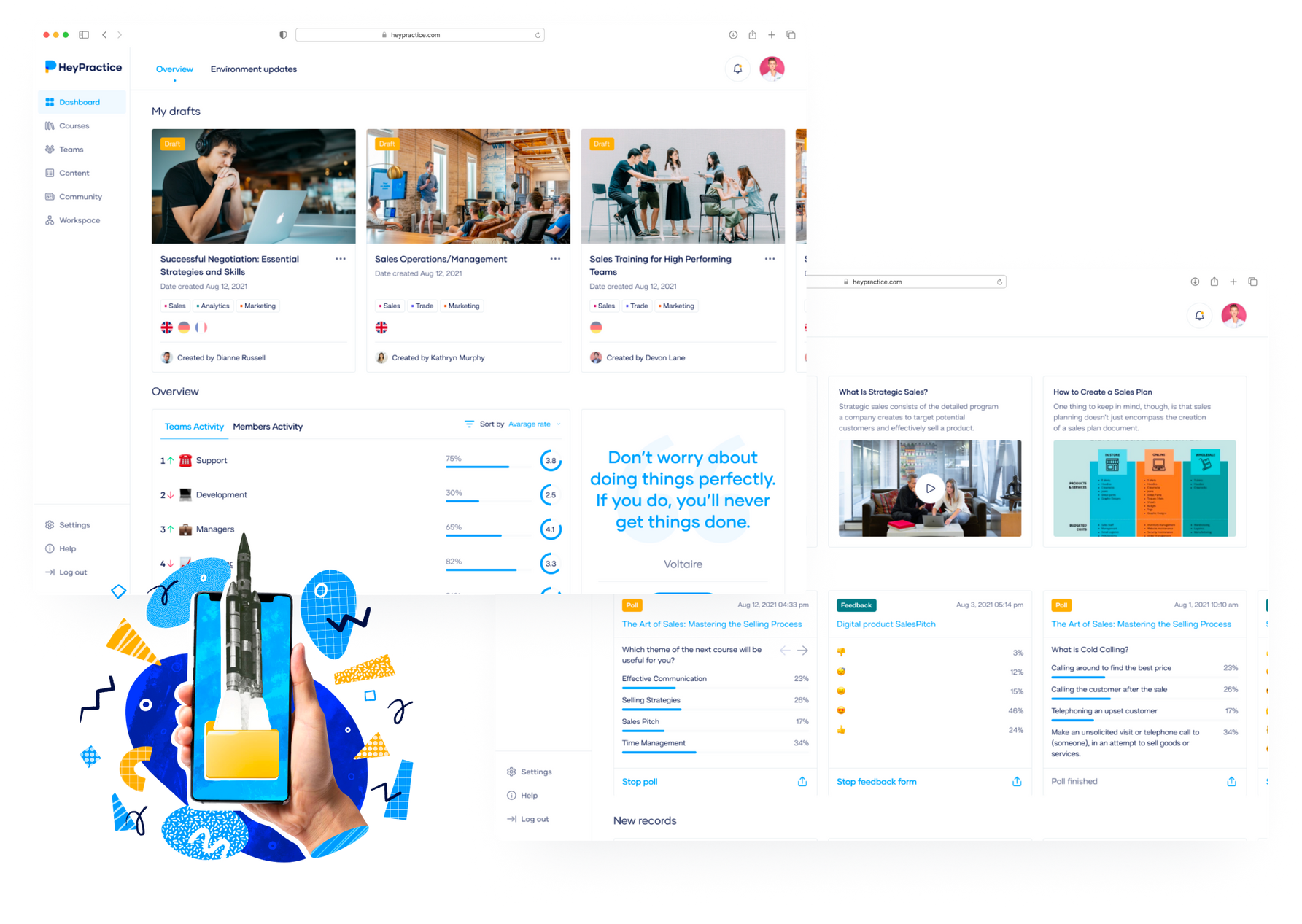 AI-based Interactive Learning Platform for Sales and Marketing | Brocoders